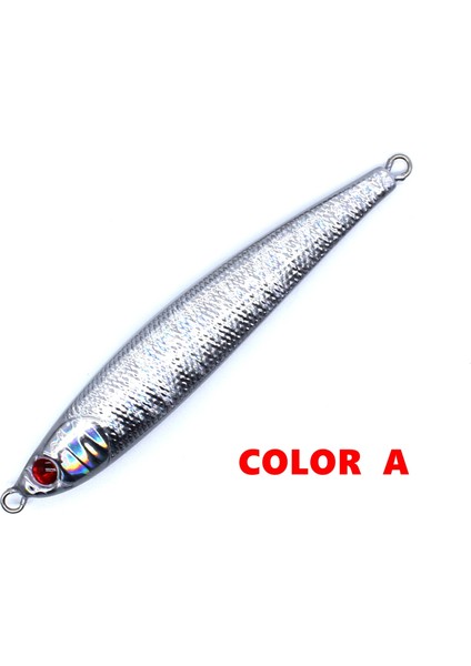 Renk A JG1121 Stili 100 Gram Aoclu Yalpalayıcılar 30G 40G 60G 80G 100G Gümüş Metal Jig Sert Yem Batan Çubuk Balıkçılık Lures Bas Taze Tuzlu Su Kökenli Jig (Yurt Dışından)