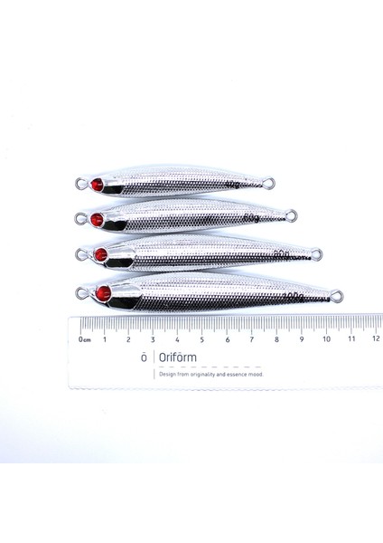 Renk A JG1121 Stili 100 Gram Aoclu Yalpalayıcılar 30G 40G 60G 80G 100G Gümüş Metal Jig Sert Yem Batan Çubuk Balıkçılık Lures Bas Taze Tuzlu Su Kökenli Jig (Yurt Dışından)