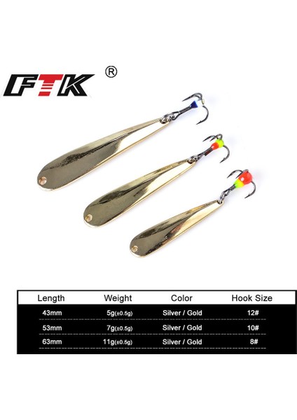 11G-GÜMÜŞ Tarzı Ftk Buz Balıkçılık Cazibesi Kış Ggg Alümen Goldsilver Tiz Kanca 8### Isca Yapay Yem Pesca (Yurt Dışından)