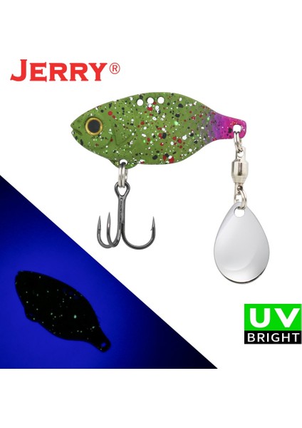 Yeşil Mor Tarzı 7g Jerry Dory Metal Bıçak Vıb Tengsten Vibratiog Balıkçılık Lures Colorado Tuzlu Su Tatlı Su Yemi (Yurt Dışından)