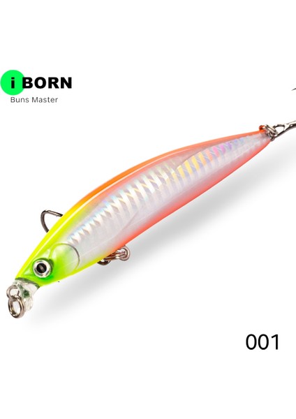 No.1 Tarzı 98 mm Hunthouse Iborn Minnow Balıkçılık Cazibesi Sığ Tuzlu Su Minnow Yemi Uzun Döküm Wobbling Haddeleme Balıkçılık Levrek (Yurt Dışından)