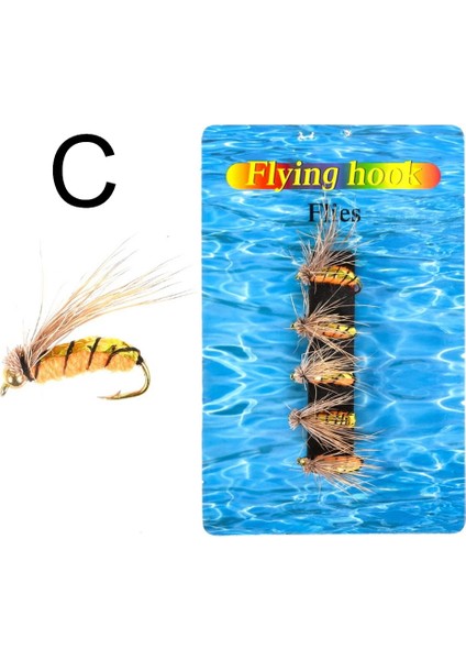 C Stili 5 Adet Nymud Böcek Solucan Dikenli Kanca ile Uçar Alabalık Balıkçılık Fly Cazibesi Yem Pirinç Boncuk Kafa Hızlı Batan Balıkçılık Lures Pesca (Yurt Dışından)