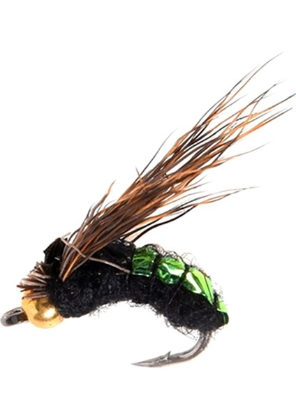 C Stili 5 Adet Nymud Böcek Solucan Dikenli Kanca ile Uçar Alabalık Balıkçılık Fly Cazibesi Yem Pirinç Boncuk Kafa Hızlı Batan Balıkçılık Lures Pesca (Yurt Dışından) modelleri
