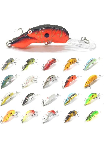 C569X28 Stili Wlure 10G 9cm Kerevit Böcek Yemi Derin Su Crankbait Suda Sıkı Eylem Opp Ambalaj C569 ile 2 #6 Tiz Kanca (Yurt Dışından)