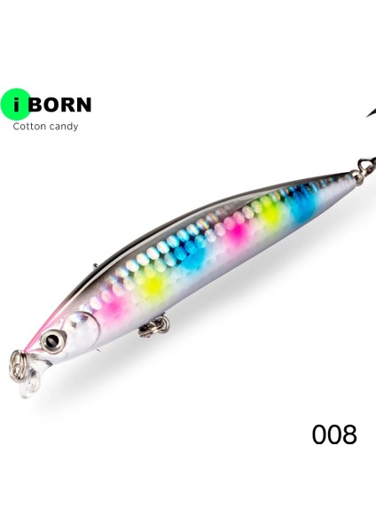 No.8 Stili 78 mm Hunthouse Iborn Minnow Balıkçılık Cazibesi Sığ Tuzlu Su Minnow Yemi Uzun Döküm Wobbling Haddeleme Balıkçılık Levrek (Yurt Dışından)