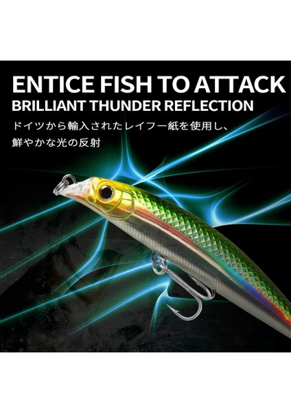 Sarı Stil Sıcak Model Taşıyan Perakende Balıkçılık Lures, Yüzen Minnow, Penceil Yem Boyutu G, Mıknatıs Iç, Dalış 0,5m (Yurt Dışından) indirimleri