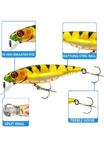 Ben Stil 2020 Minnow Balıkçılık Cazibesi Ağırlıkları 9.6g.5cm Pesca Tuzlu Su Yemleri Alabalık Balık Yemi Sazan Trolling Whoppers Isca Yapay Yemler (Yurt Dışından) modelleri