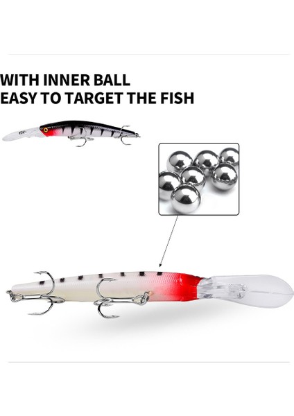 F Stili Minnow Siyah Balık Luya Sahte Yem Yapay Balıkçılık Wobbler Yem 14.5cg Trolling Uzun Atış Sert Cazibesi Predator Balıkçılık Bas (Yurt Dışından)