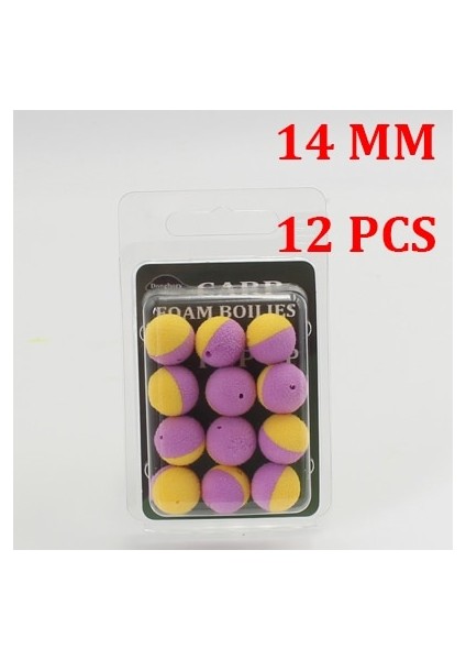 14MM-MOR N Sarı Stil Pcs Sazan Balıkçılık Kaynatma Yemi Ikiz Renk Köpük Pop Up Kaynatma Besleyici Balıkçılık Için Yöntem Besleyici Hookbait Sazan Saç Zig Rig (Yurt Dışından)