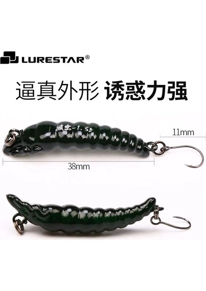 No.6 Tarzı Lurestar Lot G Yavaş Batan Aksiyon Sert Solucan Yemi Top Içinde Minik Ul Balıkçılık Cazibesi Çok Renkli Alabalık Olta Takımı (Yurt Dışından) modelleri