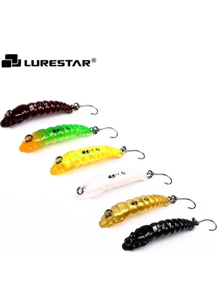 No.6 Tarzı Lurestar Lot G Yavaş Batan Aksiyon Sert Solucan Yemi Top Içinde Minik Ul Balıkçılık Cazibesi Çok Renkli Alabalık Olta Takımı (Yurt Dışından) indirimleri