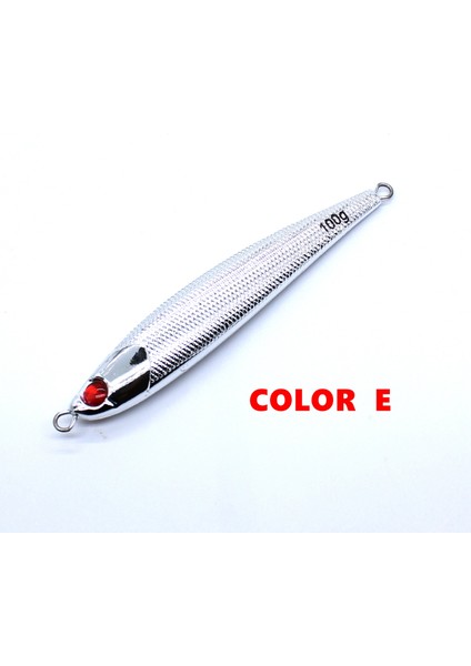 Renk E JG1121 Stili 80G Aoclu Yalpalayıcılar 30G 40G 60G 80G 100G Gümüş Metal Jig Sert Yem Batan Çubuk Balıkçılık Lures Bas Taze Tuzlu Su Kökenli Jig (Yurt Dışından)