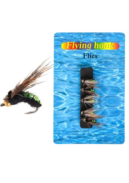 F Stili 5 Adet Nymud Böcek Solucan Dikenli Kanca ile Uçar Alabalık Balıkçılık Fly Cazibesi Yem Pirinç Boncuk Kafa Hızlı Batan Balıkçılık Lures Pesca (Yurt Dışından) fiyatları