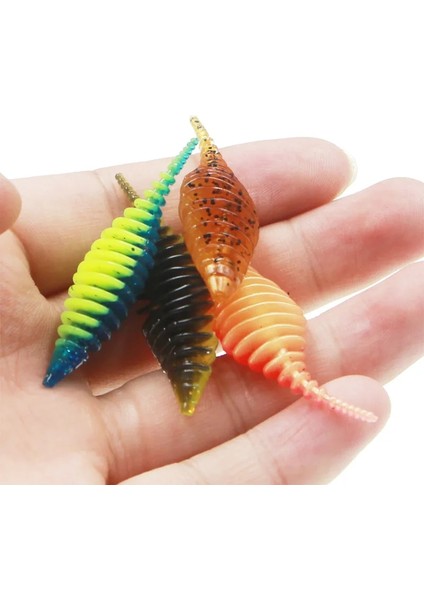 Bir Stil Çok Yönlü Yem Yumuşak Plastik Bas Balıkçılık Cazibesi 5cm 1.6g Nervürlü Vücut Yapay Balık Yemleri Yaratık Yemi (Yurt Dışından) fiyatları
