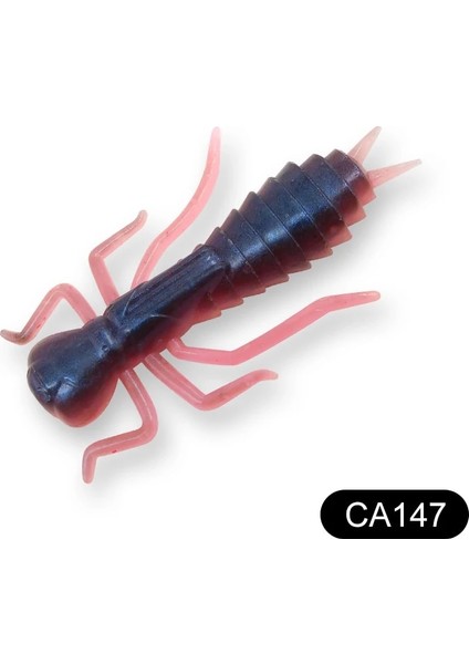 CA147 Stili 45MM 10 Adet Esfıshıng Yeni Kasa Larva Adet Solucan Cazibesi Yumuşak Yem Balıkçılık Için Alabalık Pike Levrek Yapay Yusufçuk (Yurt Dışından)