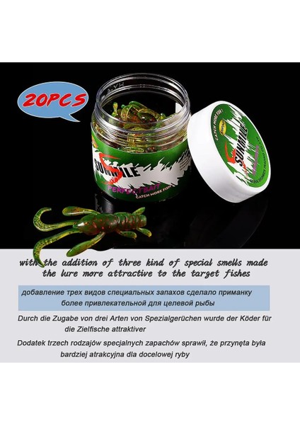 Renk-C Stili Karides Kokusu Sunmıle Yumuşak Yem Wobbler Yapay Karides Yüzme Yemler 4cmg Lot Jig Balıkçılık Lures Wobblers Leurre Souple Cazibesi (Yurt Dışından)