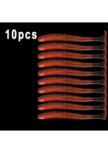 No.13 Tarzı Lot Solucan Yumuşak Balıkçılık Lures Jig Wobblers 6cm 1.3g Karides Koku Katkı Maddesi Silikon Yapay Yemler Bas Sazan Pesca Mücadele (Yurt Dışından)