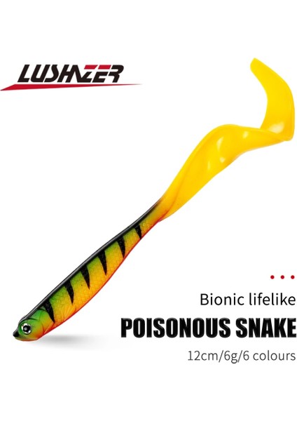P Stili Lushazer Lot Balıkçılık Cazibesi Yumuşak 12CM 6g 3D Augen Yemler Iscas Artificiais Silikon Yem Sazan Olta Takımı Kış Balıkçılık (Yurt Dışından) fiyatları