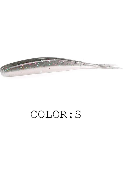 S Tarzı 75MM 15 Adet 2019 Yeni Supercontinent Hp Minnow Küçük Yumuşak Kalamar Kuyruğu Fmm Yol Yumuşak Yem 1.8g Günaha Çatal Kuyruk Yumuşak Yem (Yurt Dışından)