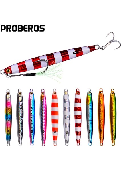 Renk H Stili 6.5CM-10G Proberolow Döküm Jig Yemi --60G Uzun Metal Jig Balıkçılık Cazibesi Yapay Sert Bas Pike Olta Takımı (Yurt Dışından) fiyatları