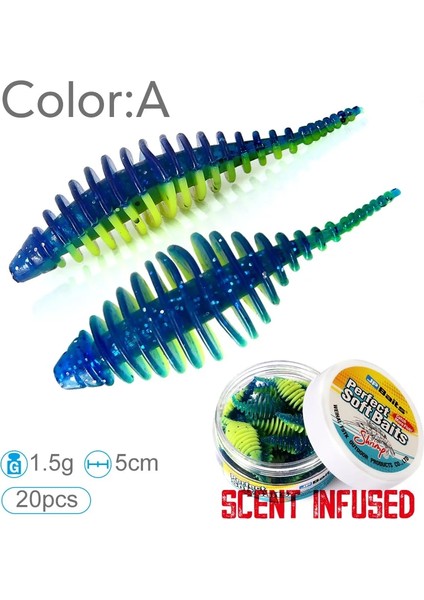 Renka Stili Karides Kokusu Solucan Yemi Yumuşak Yem 1.5g 5cm Kavanoz Döküm Balıkçılık Lures Pesca Sazan Balıkçılık Bas Yapay Cazibesi (Yurt Dışından)