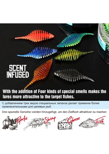 Renka Stili Karides Kokusu Solucan Yemi Yumuşak Yem 1.5g 5cm Kavanoz Döküm Balıkçılık Lures Pesca Sazan Balıkçılık Bas Yapay Cazibesi (Yurt Dışından)