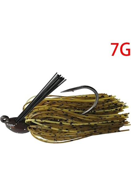 30 Kahverengi Kafa 7g Stili Jonstar 13GGG Er Yem Balıkçılık Cazibesi Bas Jig Sohbet Yem Buzzbait Wobbler Pike Walleye Için Kauçuk Etek (Yurt Dışından)