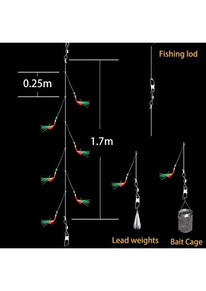 12 Beden 5 Paketleri Yüksek Li Sabiki Deniz Balıkçılık Lures Kuleleri Kancalar Tuzlu Su Yumuşak Balıkçılık Cazibesi Büyük Oyun De Pesca Için Mücadele (Yurt Dışından)