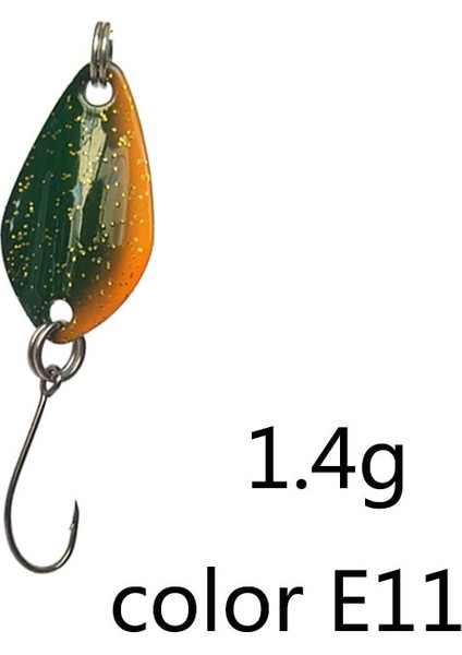 E11 Stili Hexakill .4g.8g.2g.8gg.3g Balıkçılık Metal Renkli Kaşık Yemler Metal Er Cazibesi Alabalık Için Mini Yem Tek Kanca (Yurt Dışından)