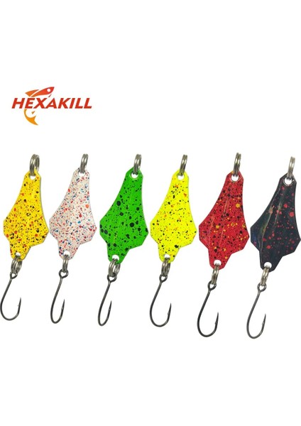 E11 Stili Hexakill .4g.8g.2g.8gg.3g Balıkçılık Metal Renkli Kaşık Yemler Metal Er Cazibesi Alabalık Için Mini Yem Tek Kanca (Yurt Dışından) indirimleri