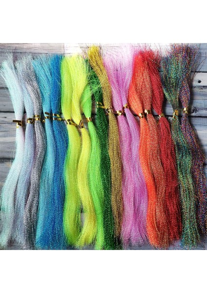 12 Stil Caise 3 Parça Bundlelot Trands Fly Fishing Lure Tinsel Twisted Strand String Line Tying Flash Crystal G Diy Material (Yurt Dışından)