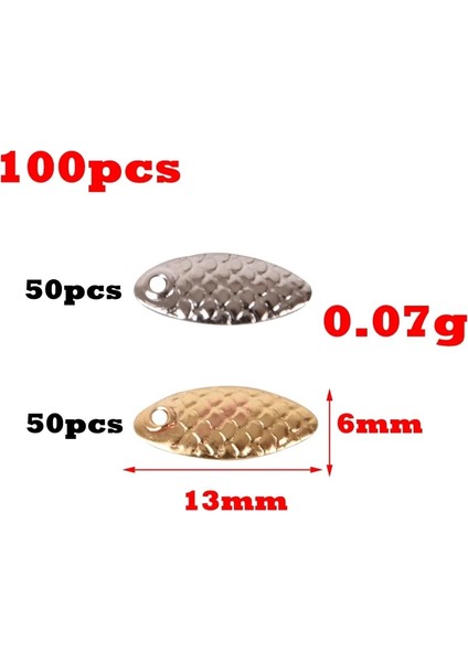 No.9 Tarzı Fly Fishing Lure Sequin Noise Silver Gold Metal Copper Spooer Lure Tackle Willow Blades Smooth Dıy Not Hurt Line (Yurt Dışından)