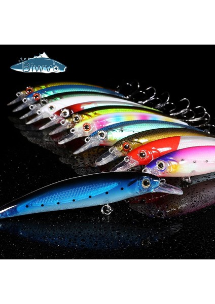 Beyaz Stil Biwvo Minnow Lures Metal Kalamar Balıkçılık Için Sert Ürünler Aydınlık Swimbait Trolling Için Deniz Nehri Shad Wobbler Kalamar Balık Cazibesi (Yurt Dışından) fiyatları