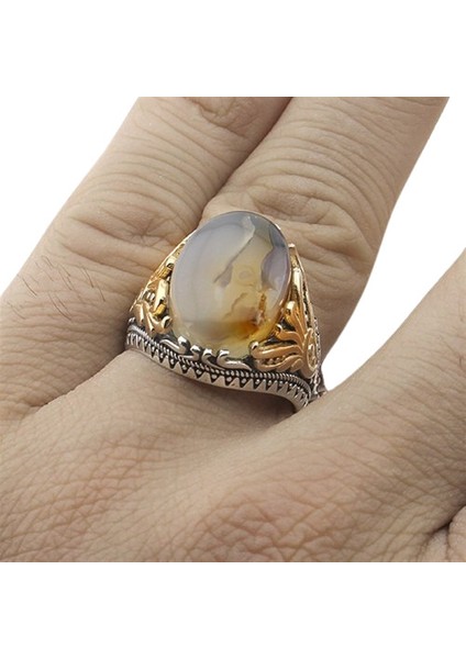 Erkek Yüzük Gümüş 925 Yemen Akik Taşlı fiyatları