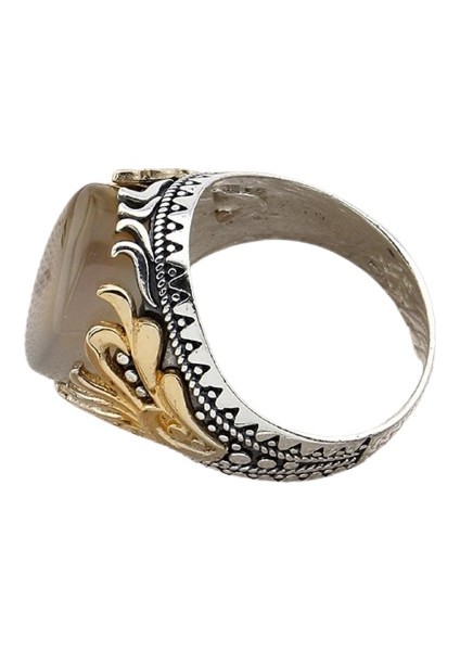 Erkek Yüzük Gümüş 925 Yemen Akik Taşlı modelleri