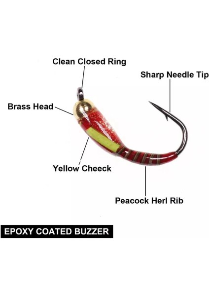 6 Adet Boyut 14 Stil Jigeecar Pirinç Boncuk Kafa Buzzer Buz Balıkçılık Sinek Cazibesi Jig Perisi Larvea Alabalık Perisi Hızlı Batan Yapay Yem (Yurt Dışından) fırsatları