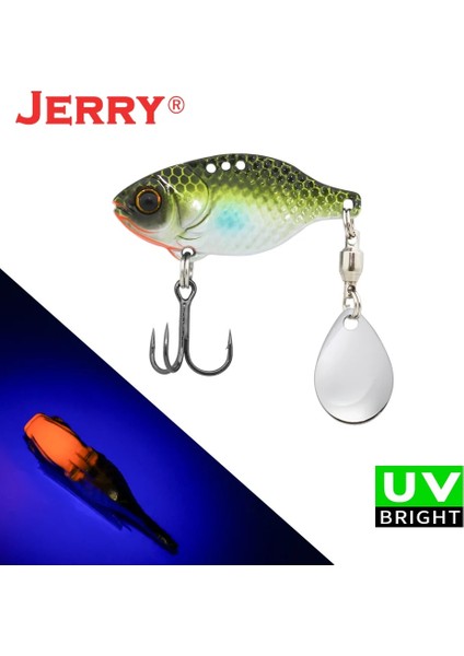 Mat Yeşil Pul Stili 11G Jerry Dory Metal Bıçak Vıb Tengsten Vibratiog Balıkçılık Lures Colorado Tuzlu Su Tatlı Su Yemi (Yurt Dışından)