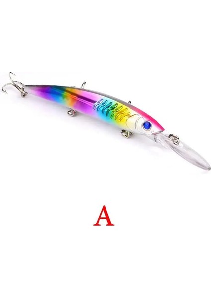 Bir Stil Pike Balıkçılık Için Yapay Sert Yem Siyah Minnow Cazibesi G 6 # Kanca Wobbler Sazan Olta Takımı Crankbait (Yurt Dışından)
