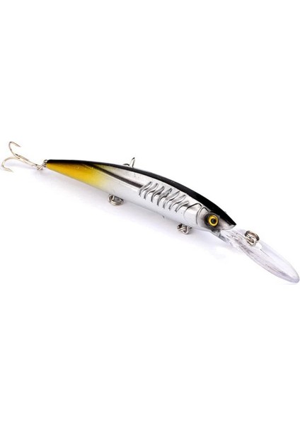 Bir Stil Pike Balıkçılık Için Yapay Sert Yem Siyah Minnow Cazibesi G 6 # Kanca Wobbler Sazan Olta Takımı Crankbait (Yurt Dışından) fiyatları