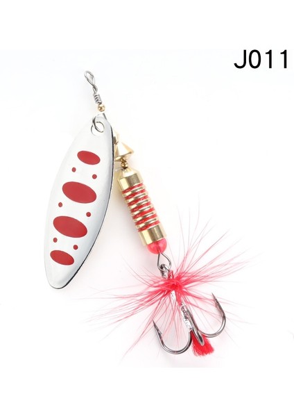 J011 Stili 10G Wpe Yeni Er Cazibesi Sert Yem .5gg.5g Kaşık Cazibesi Metal Cazibesi Tüy Tiz Kanca Olta Takımı Bas Balıkçılık Pesca (Yurt Dışından)