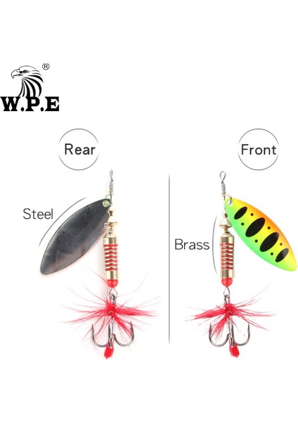 J011 Stili 10G Wpe Yeni Er Cazibesi Sert Yem .5gg.5g Kaşık Cazibesi Metal Cazibesi Tüy Tiz Kanca Olta Takımı Bas Balıkçılık Pesca (Yurt Dışından) indirimleri