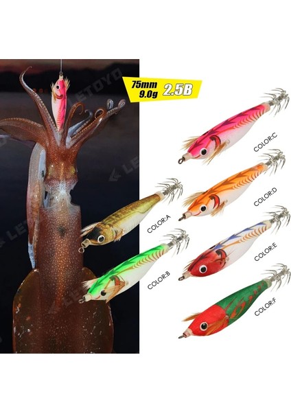 C Stili 75MM 9g Letoyo Kalamar Jig G Kalamar Kancalı Yapay Karides Jig Deniz Balıkçılık Lures Aydınlık Mürekkep Balığı Ahtapot Yemler Egi (Yurt Dışından)