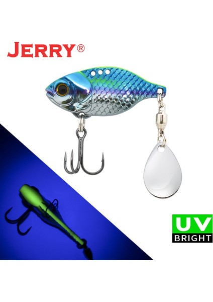Mavi Gümüş Tarzı 17G Jerry Dory Metal Bıçak Vıb Tengsten Vibratiog Balıkçılık Lures Colorado Tuzlu Su Tatlı Su Yemi (Yurt Dışından)