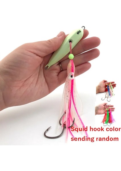 Kanca Stili ile D Rengi 80G Bottomku Jig Cazibesi 40G 60G 80G Derin Deniz Jig Metal Yavaş Jig Kafa Etekleri Kancalar Tatlı Su Tuzlu Su Balıkçılık Cazibesi (Yurt Dışından)