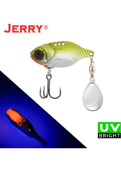 Açık Yeşil Gümüş Tarzı 11G Jerry Dory Metal Bıçak Vıb Tengsten Vibratiog Balıkçılık Lures Colorado Tuzlu Su Tatlı Su Yemi (Yurt Dışından)