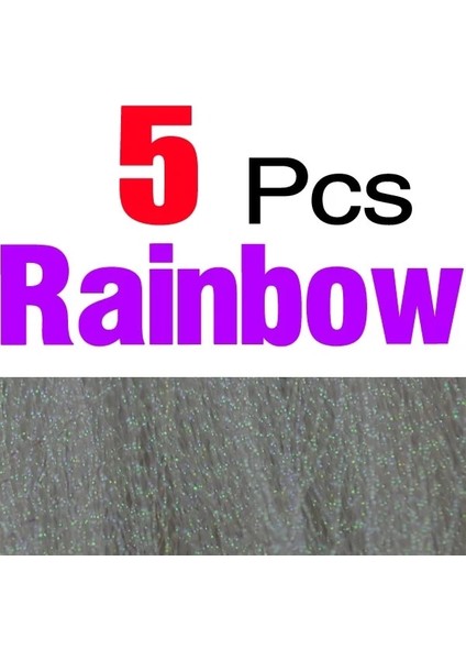 5 Adet Gökkuşağı Tarzı Mnft Flashabou Holografik Tinsel Fly Balıkçılık Bağlama Kristal Flaş Dize Jig Kanca Cazibesi Yapımı Balıkçılık Malzemesi Pembe Kırmızı Vb (Yurt Dışından)
