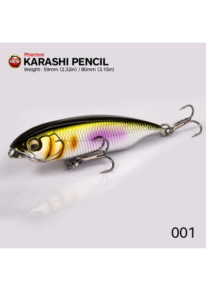 532-001 Stili 59MM 5.5g Hunthouse Karashi Yem Kalem Balıkçılık Cazibesi Yavaş Batan G Crankbait Wobblers Köpek Yürümek I-Şekilli Eylem Bas Için (Yurt Dışından)
