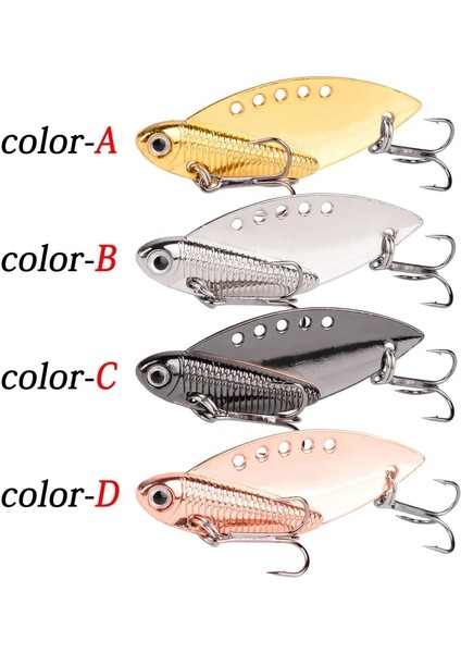 4 Adet Kanca B Tarzı Yok 10G 4 Adet Metal Vıb Lures 7g 10G 15G 20G Canlı Titreşimler Kaşık Cazibesi Balıkçılık Bas Yapay Sert Yem Ağustosböceği Cazibesi Vıb Yemler 3D Gözler (Yurt Dışından)