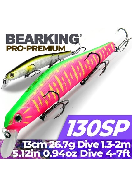 E Stili Yapay Balıkçılık Için Bearkıng Minnow Li Wobblers Yemler 13CM 11CM 9cm Askıya Alma Sıcak Model Krank Yemleri Popper (Yurt Dışından)