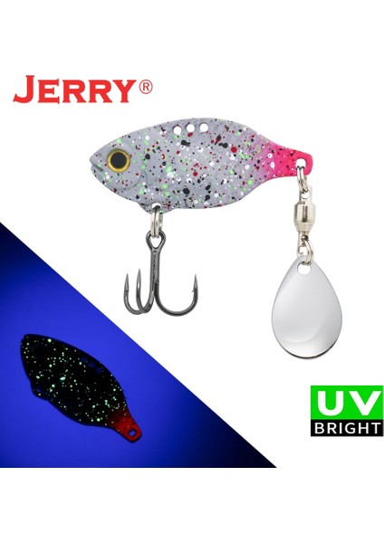 Gri Pembe Tarzı 7g Jerry Dory Metal Bıçak Vıb Tengsten Vibratiog Balıkçılık Lures Colorado Tuzlu Su Tatlı Su Yemi (Yurt Dışından)